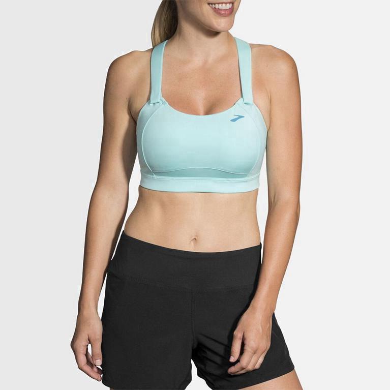 Brooks Women's Juno Sports Running Bra Singapore - Green (62519-RIBJ)